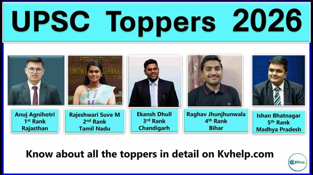 UPSC IAS Results 2026 Marks, Optional Anuj Agnihotri, Rajeshwari Suve, Ekansh Dhull